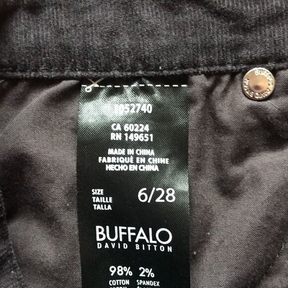 Buffalo David Bitton Supreme Black Corduroy Pants - Picture 4 of 8